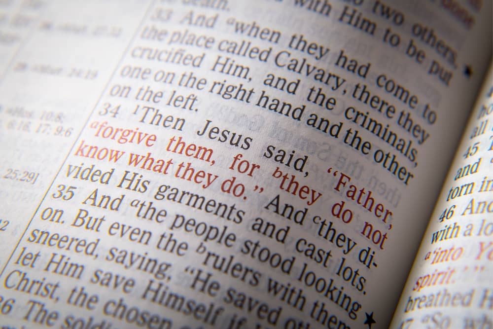 Father forgive them for they know not what they do and entering Heaven, Heaven, Forgiveness, Questions